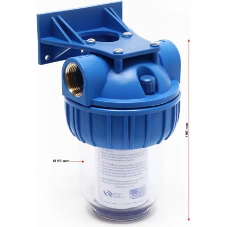 Naturewater NW-BR5B Wasserfilter, 1-Stufen Sedimentfilter mit 5 µ Filterfeinheit, 20,67 mm (1/2") Filtereinsatz, inklusive Wandhalterung und Filterschlüssel – Bild 4