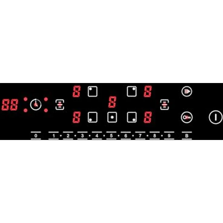 K&H 90-IN-9400FLX, Flex-Induktionskochfeld mit 5 Zonen, 90 cm, 9400 Watt, Touch-Control-Steuerung in 17 Leistungsstufen, schwarz – Bild 3