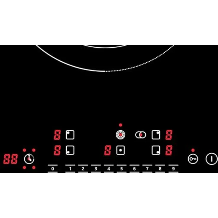 K&H Glaskeramikkochfeld NC-9608F, 5 Zonen, autark, 77 cm, 9600W, Touch-Control, 9 Leistungsstufen – Bild 3