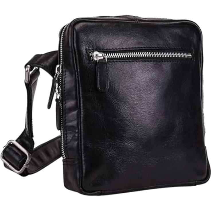 Leonhard Heyden Umhängetasche "Cambridge" S, schwarze Ledertasche für Damen – Bild 1