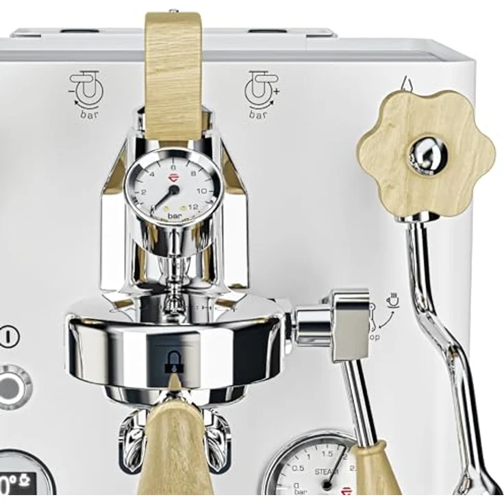 Lelit Bianca PL162T, Espressomaschine mit doppelt Boiler, Paddle-System, L58E-Gruppe und edlem Nussbaumholzgriff, Edelstahl – Bild 6