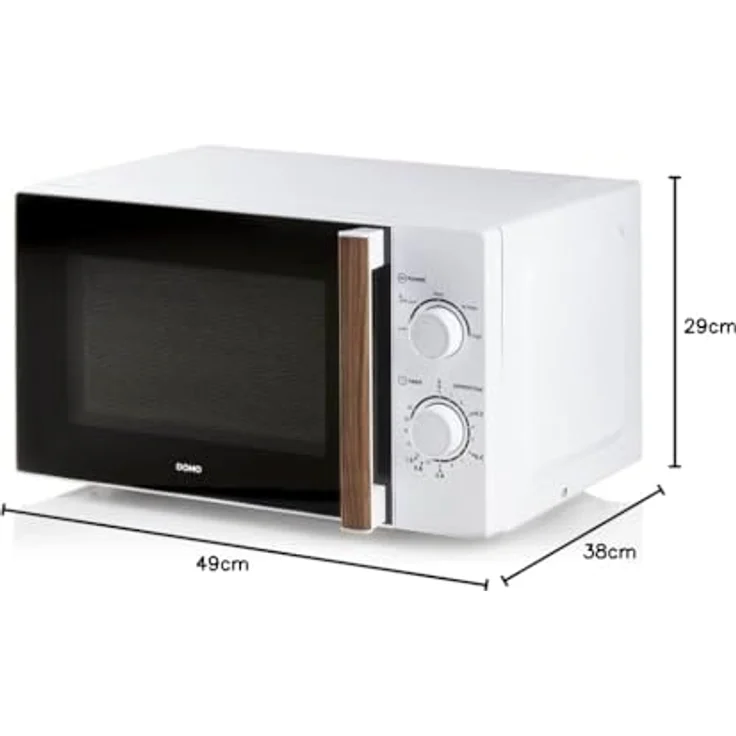 Domo MICROWAVE OVEN 20L SOLO/DO2720, Mikrowelle, Braun, Weiss – Bild 2