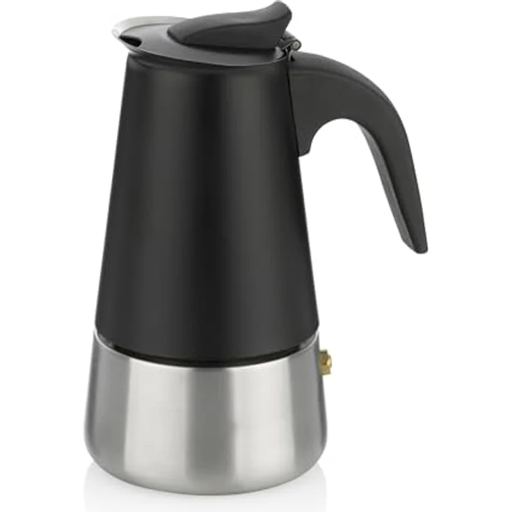 kela FERRARA Espressokocher 200ml, Espressomaschine für 4 Tassen, Edelstahl schwarz matt, geeignet für alle Herdarten inklusive Induktion – Bild 1