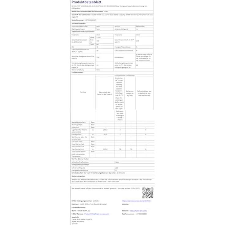 HAIER HDPR1620ANPK 2D 60 Series 1 Kühlgefrierkombination, 409 l, Inox, Inverter-Kompressor, Total No Frost System, Humidity Zone – Bild 15