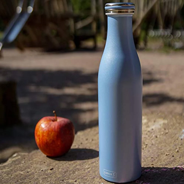 Lurch 240960 Thermo-Flasche für heiße und kalte Getränke aus Doppelwandigem Edelstahl, 0,75l, Pearl Blue – Bild 5