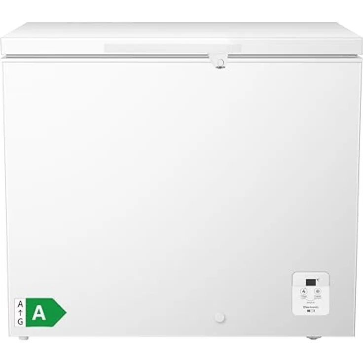 PKM Gefriertruhe Eistruhe 217 L, Energiespartruhe in Weiß mit Schnellgefrieren-Modus und LED-Beleuchtung