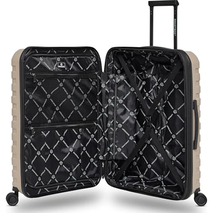 SMARTBOX Hartschalen Check-in Koffer | Mittelgroßer Trolley 45 x 28 x 66 cm | 71 auf 80 Liter erweiterbar | aus hochwertigem Polypropylen | 4 Doppelrollen & TSA-Schloss | leichte 3,8 kg (Edition 01) – Bild 5