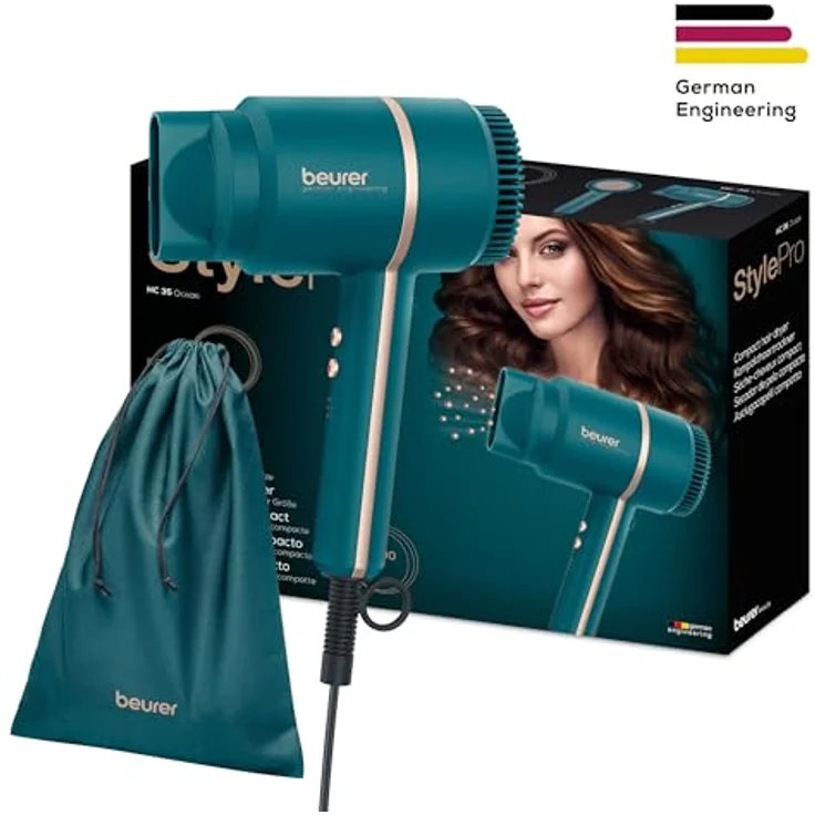 Beurer HC 35 Ocean Haartrockner, 2.000 Watt, 3 Stufen, Kaltluftfunktion, inkl. Stylingdüse, türkis – Bild 6