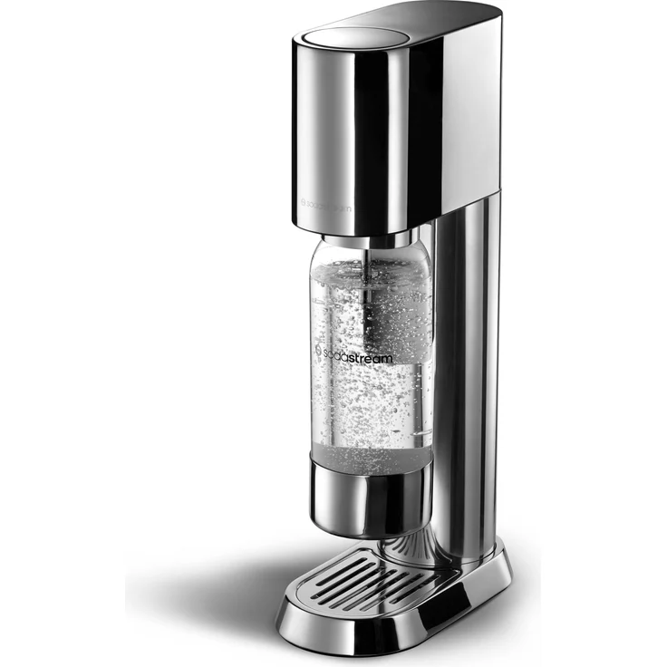 SodaStream Ens, Wassersprudler aus Edelstahl, Silber, Quick Connect-Zylinder für 60L und spülmaschinenfeste Flasche – Bild 1