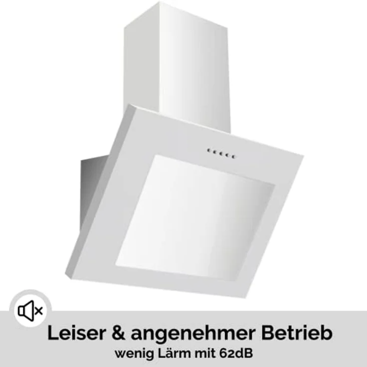 PKM S28-60 BWPY Dunstabzugshaube 60cm Glas weiß Kopffreihaube LED – Bild 7
