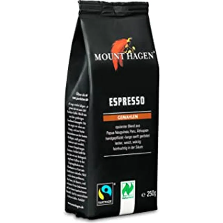 Mount Hagen Espresso gemahlen FairTrade, Naturland (1 x 250 g) - Bio