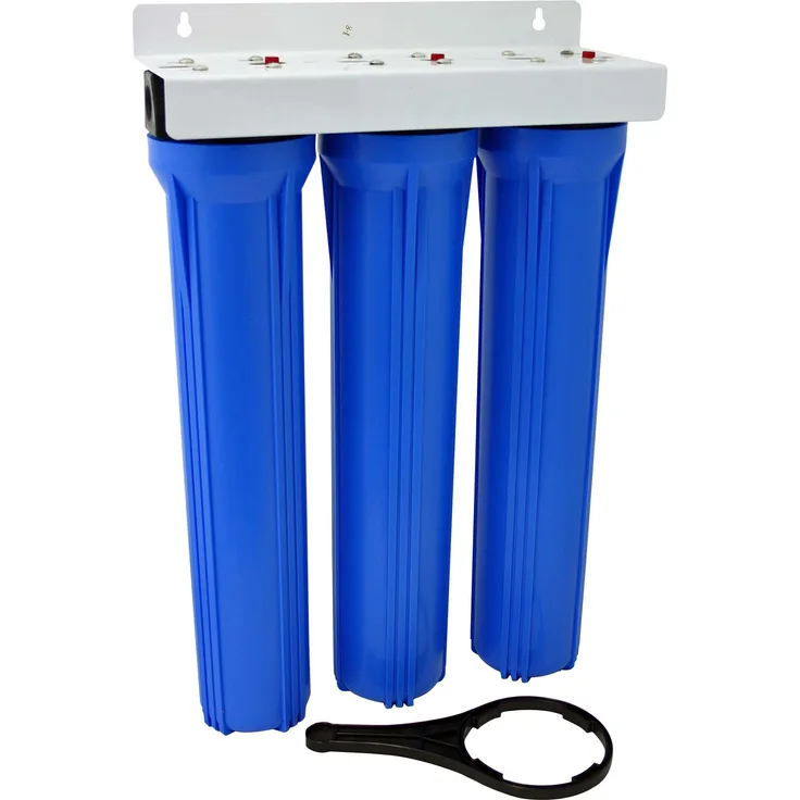 Naturewater NW-BRK03 3 Stufen Wasserfilter, 5 µ, 26,16 mm (3/4") Filtereinsatz, PP Kartusche Filter, Filterschlüssel, Sedimentfilter Aktivkohleblock Aktivkohlegranulat, preisgünstige Lösung für diverse Wasserverunreinigungen