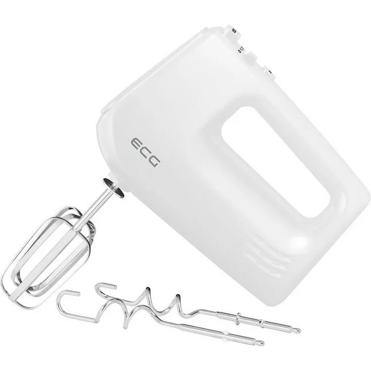 ECG RS 440 White Lite, 400-Watt Handmixer mit 5 Geschwindigkeitsstufen und Turbo-Funktion, weiß