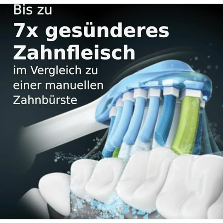 Philips Sonicare DiamondClean 9400 Elektrische Zahnbürste mit App, vernetztes Putzen, Drucksensor, intelligente Bürstenkopferkennung, 4 Putzprogramme, 3 Intensitätsstufen, grau – Bild 4