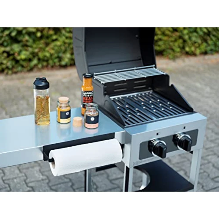WENKO Magnetischer Küchenrollenhalter Ima, Halterung für die Küchenrolle aus pulverbeschichtetem Metall in Schwarz, Befestigung ohne Bohren durch Magnet oder beigelegtem Klebestreifen, 30 x 6,5 x 6 cm – Bild 5