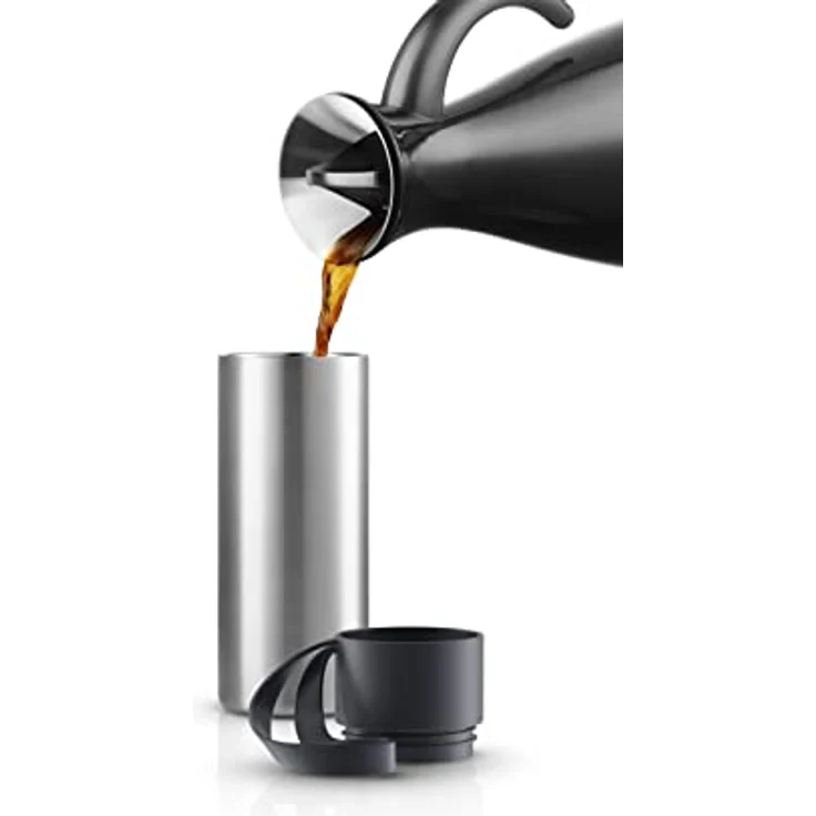 Eva Solo To Go Cup, 0.35 Liter, doppelwandiger Thermobecher mit Klickdeckel und Trageschlaufe, schwarz – Bild 4