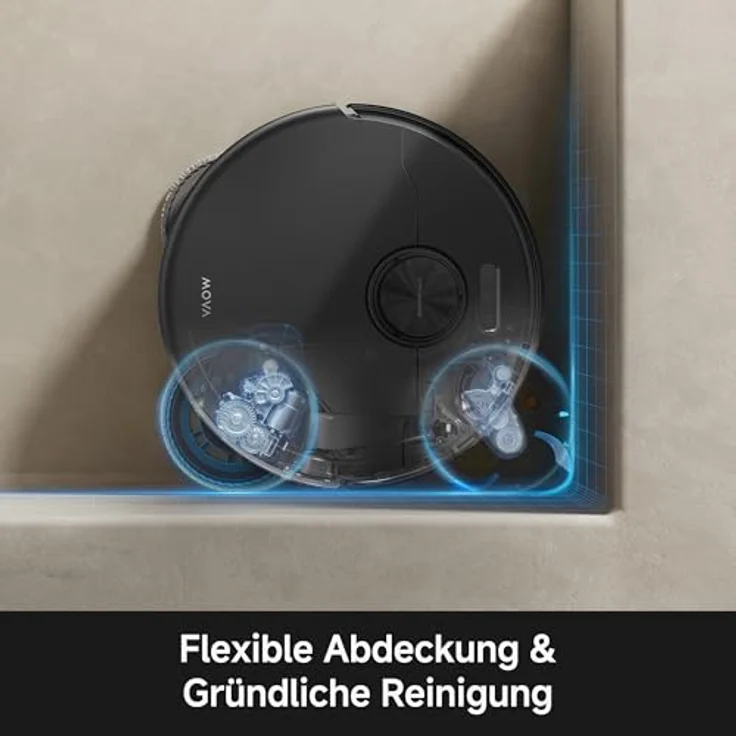 MOVA P70 Pro Ultra, Roboterstaubsauger & Wischmopp, 30000Pa, LDS Navigation, RGB AI Hindernisvermeidung, Selbstreinigende Basis, Schwarz – Bild 8