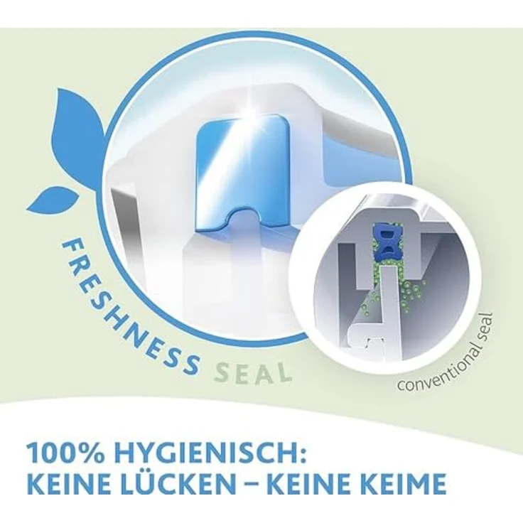 Emsa 508540 Rechteckige Frischhaltedose mit Deckel, 1.0 Liter, Transparent-Blau, Clip & Close – Bild 3