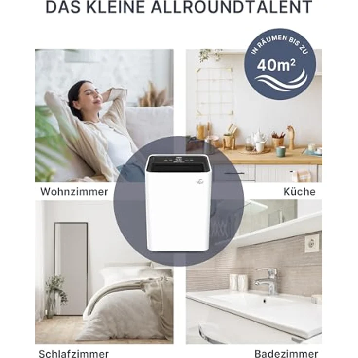 Comedes Demecto 10 eco Luftentfeuchter für Schlaf- und Kinderzimmer, leise & effizient, bis 40m² - weiß – Bild 2