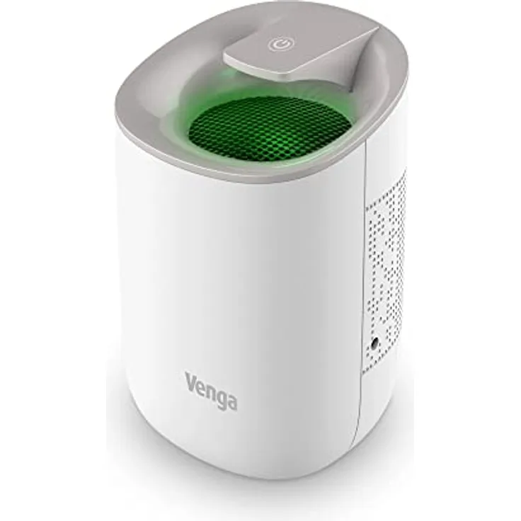Venga! Luftentfeuchter, 600 ml Fassungsvermögen, Geräuscharm, Kompakte Größe, 23 W, Weiß/ Grau, VG ADH 3000