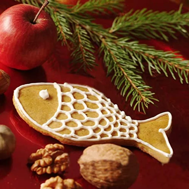 WHKHY Fisch Ausstecher, 5 Stück Christen Fisch Ausstechform Edelstahl Keksausstecher Set für Kommunion Konfirmation Taufe – Bild 2
