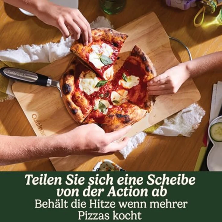 Cuisinart Pizzaofen | Holzofengeschmack in 5 Minuten | Pizzaset enthalten | Einstellbare Zeit und Temperatur bis 400°C – Bild 5