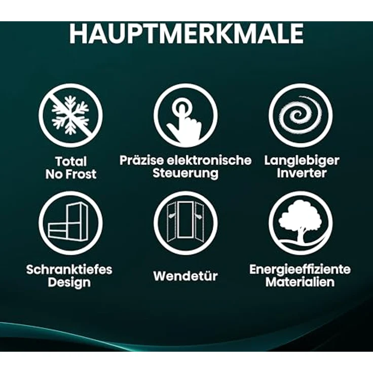 Hisense RB3N300NECA, Kühl-Gefrierkombination mit 304 l, NoFrost, Edelstahl, Energieeffizienz A, 35 dB – Bild 3