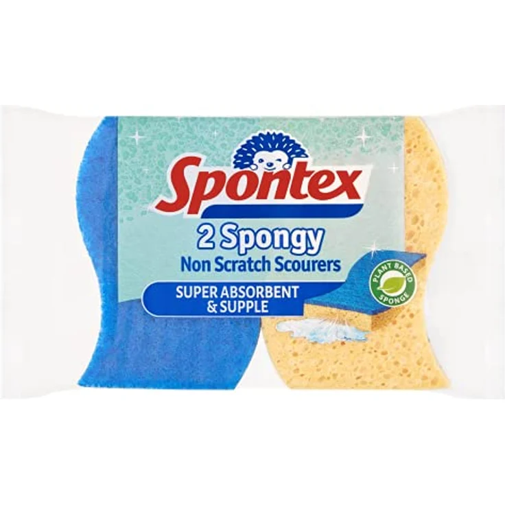 Spontex Geschirrschwamm , Kratzfrei & saugstark, 2 Stück (1er Pack) – Bild 2