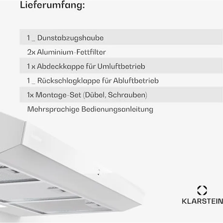 Klarstein Contempo Neo 90 Unterbauhaube, Edelstahldesign mit SenseControl Touch-Steuerung, 175 m³/h Abluftleistung, Umluftbetrieb möglich – Bild 7