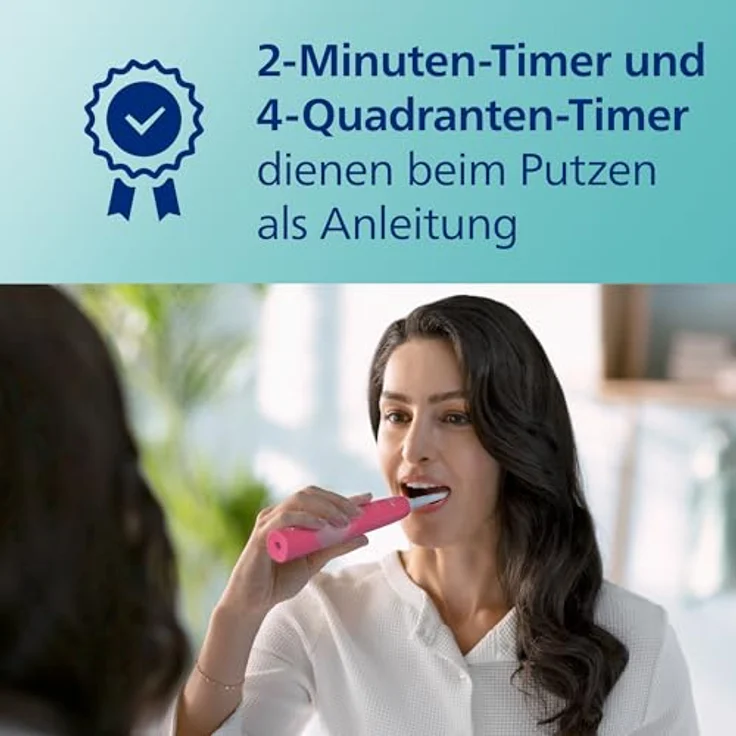 Philips Sonicare 4100 elektrische Zahnbürste mit Schalltechnologie, Paradise Pink Prismatic, Modell HX3689/41 – Bild 5