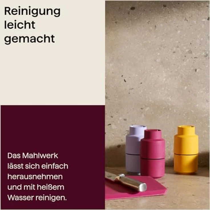 Crush Grind Gewürzmühle Billund 11.6 cm, Lila, Pfeffermühle + Salzmühle, Violett – Bild 6