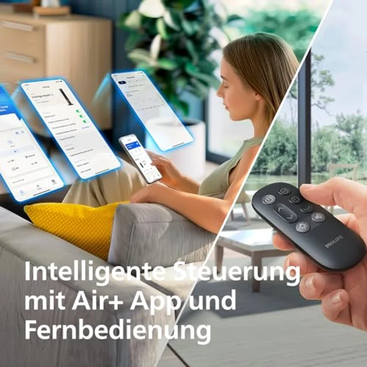 Philips 7000 Series CX7550/01, Smart Turmventilator mit Aromatherapie, Timer-Funktion, Fernbedienung, DC-Motor, Dunkelgrau/Metall (30 Watt) – Bild 6