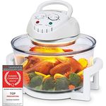 TZS First Austria Halogenofen | 12-17L Kapazität | Glasschüssel | Grillgitter | Zange | Deckelhalter | Timer-Funktion