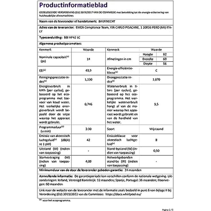 Bauknecht B8I HP42 LC, vollintegrierbarer Geschirrspüler mit MaxiSpace und NaturalDry, Energieeffizienzklasse C, 42 dB – Bild 25