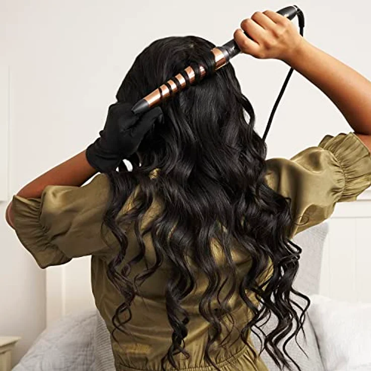 BaByliss Salon Brilliance Conical Wand, Professioneller Lockenstab mit hochwertiger Titan-Beschichtung, 19-32 mm konisches Frisiereisen, 6 digitale Heizstufen von 160°C bis 210°C, C458E – Bild 5