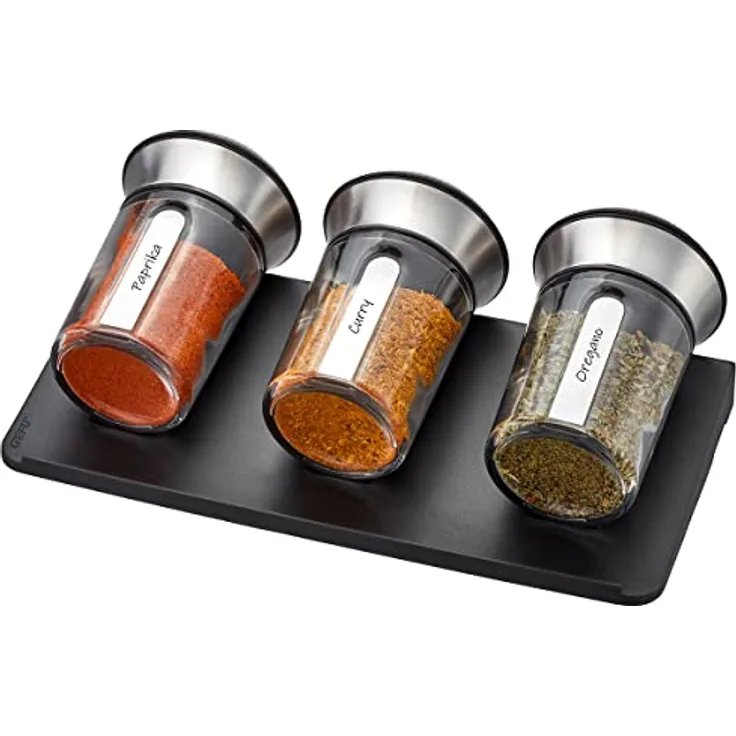 GEFU Gewürz- und Kräuterstreuer-Organizer X-PLOSION, modular erweiterbar für 3 Streuer, Schubladeneinsatz aus stabilem Kunststoff zur Küchenorganisation