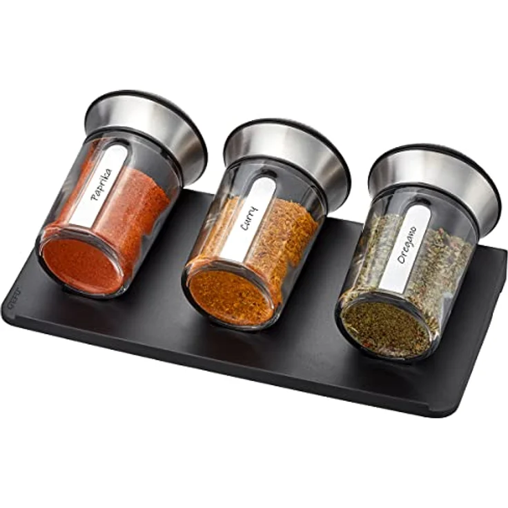 GEFU Gewürz- und Kräuterstreuer-Organizer X-PLOSION, modular erweiterbar für 3 Streuer, Schubladeneinsatz aus stabilem Kunststoff zur Küchenorganisation – Bild 1