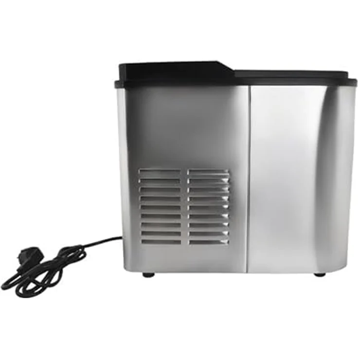Ruhhy Eismaschine Eiswürfelmaschine mit variabler Würfelgröße - 120 W Leistung, 2,2l, Edelstahl – Bild 4
