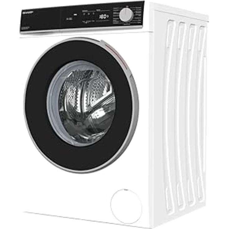 SHARP ES-NFA816BW1NA-DE Waschmaschine Frontlader, 8kg, 1600U/min, 15 Programme inkl. 12 Min. Kurzprogr., Allergiker-Programm, AquaStop, Weiß – Bild 3