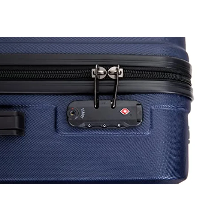 Travelhouse Bali Stabiler Koffer-Set 3tlg. Trolley Koffer Reisekoffer Navy ABS Hartschalen Kofferset Trolley 4 Rollen TSA Kombinationsschloss – Bild 5