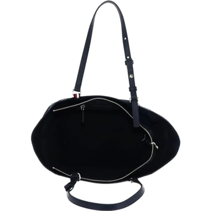 Tommy Hilfiger Shopper TH ESSENTIAL S TOTE, Handtasche Damen Tasche Damen Henkeltasche Recycelte Materialien, Space Blue – Bild 5