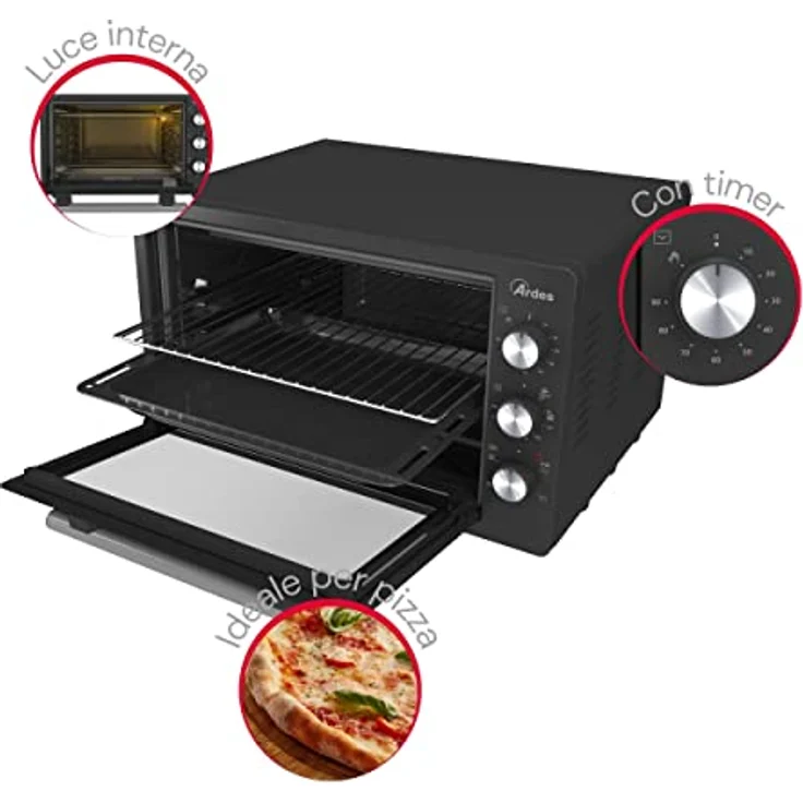 ARDES - AROVEN371 37 Liter Elektrobackofen mit Umluft für professionelles Kochen - Kompakt, smart und multifunktional, ideal für ein Rundum-Küchenerlebnis – Bild 3