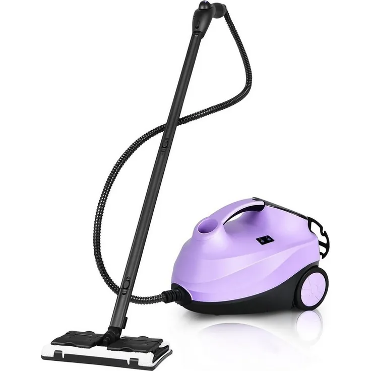 KOMFOTTEU Dampfreiniger Mehrzweck lila, 2000W, 1,5L Wassertank, ohne chemische Reinigungsmittel