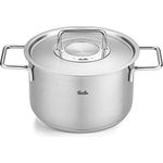 Fissler Pure Collection / Edelstahl-Kochtopf (Ø 20 cm, 3,6L) Töpfe inkl. Metall-Deckel, Innen-Skalierung – Induktion