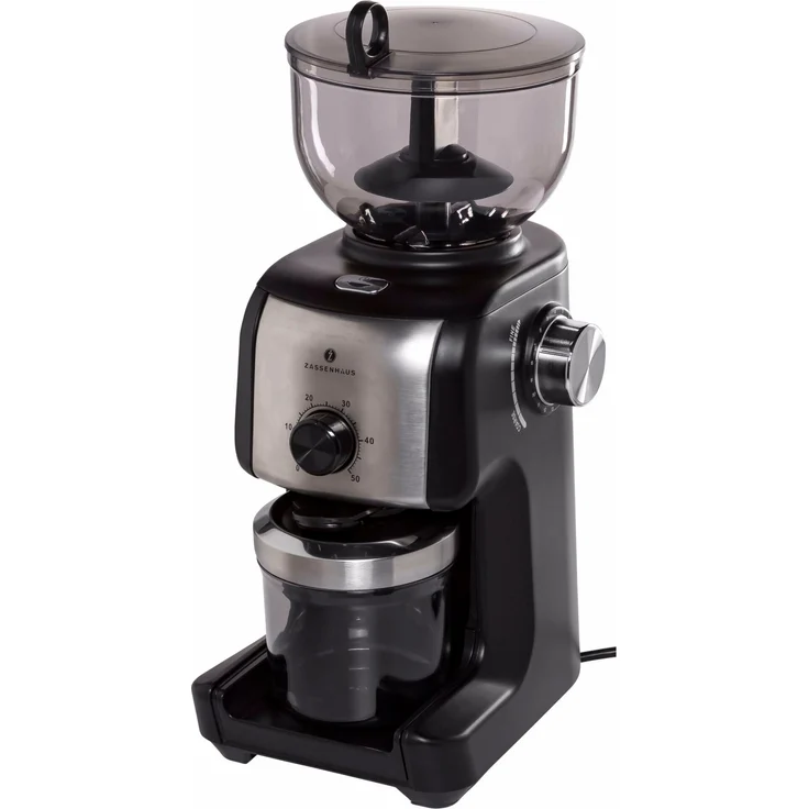 Zassenhaus elektrische Kaffee- mühle  Arabica, Kaffeemühle, Schwarz, Silber – Bild 1