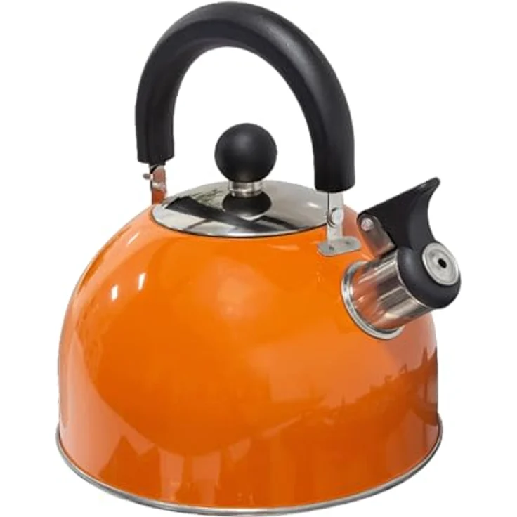 Milestone Camping Edelstahl Wasserkocher ? Orange, 2 Liter – Bild 2