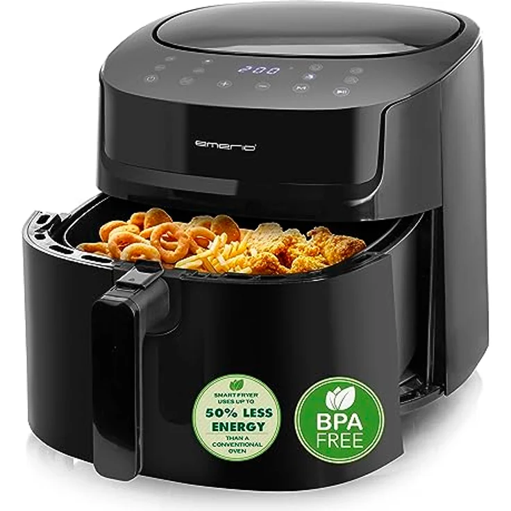 Emerio riesige digitale Heißluftfritteuse, TOP AirFryer, Frittieren ohne zusätzliches Öl, 7.2 Liter Volumen, 8 Automatik Programme, Cool Touch, BPA frei, schnelle Aufheizung, 1800 Watt, AF-129622.1 – Bild 1