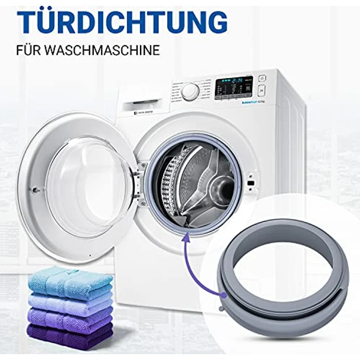 VIOKS Türmanschette für Waschmaschine kompatibel mit Miele 6816000 Ø330mm für W700 W800 W900 / Türdichtung Dichtung Türgummi Gummi Dichtungsring für Mondia Novo Meteor Gala Waschmaschinen Frontlader, hochwertiges Gummi, einfache Montage, passend für verschiedene Miele Modelle, pflegeleicht – Bild 2