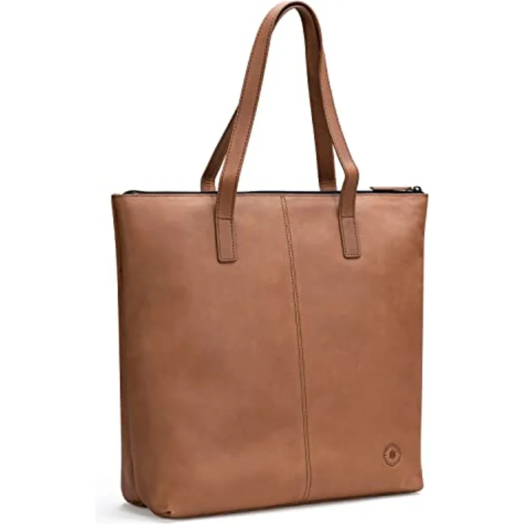 Farmhood Nashville XL Shopper Tasche Leder, 35 cm, Braun, mit Innenfächern und Reißverschlussfach – Bild 4