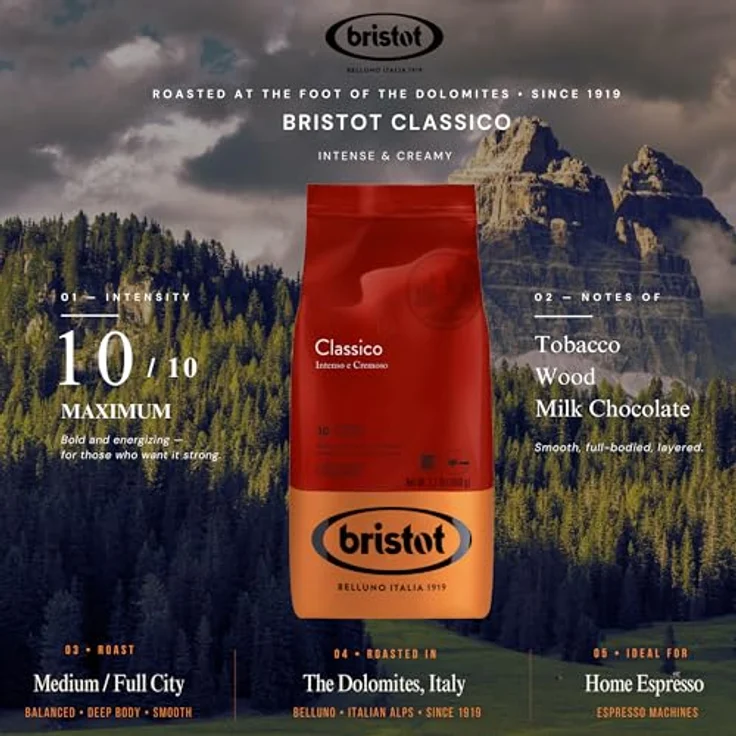 Bristot Classico, ganze Bohnen, 1kg – Bild 2